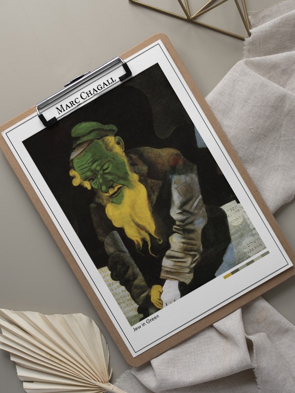 Marc Chagall Jew in Green Poster