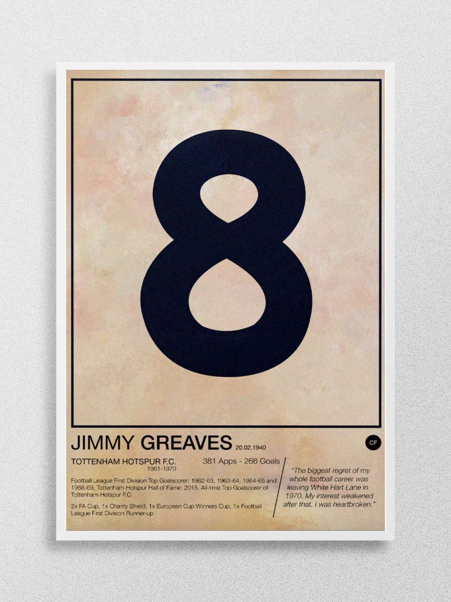 Jimmy Greaves Futbol Poster Çerçevesiz Yüksek Kalite Futbolcu Duvar Poster