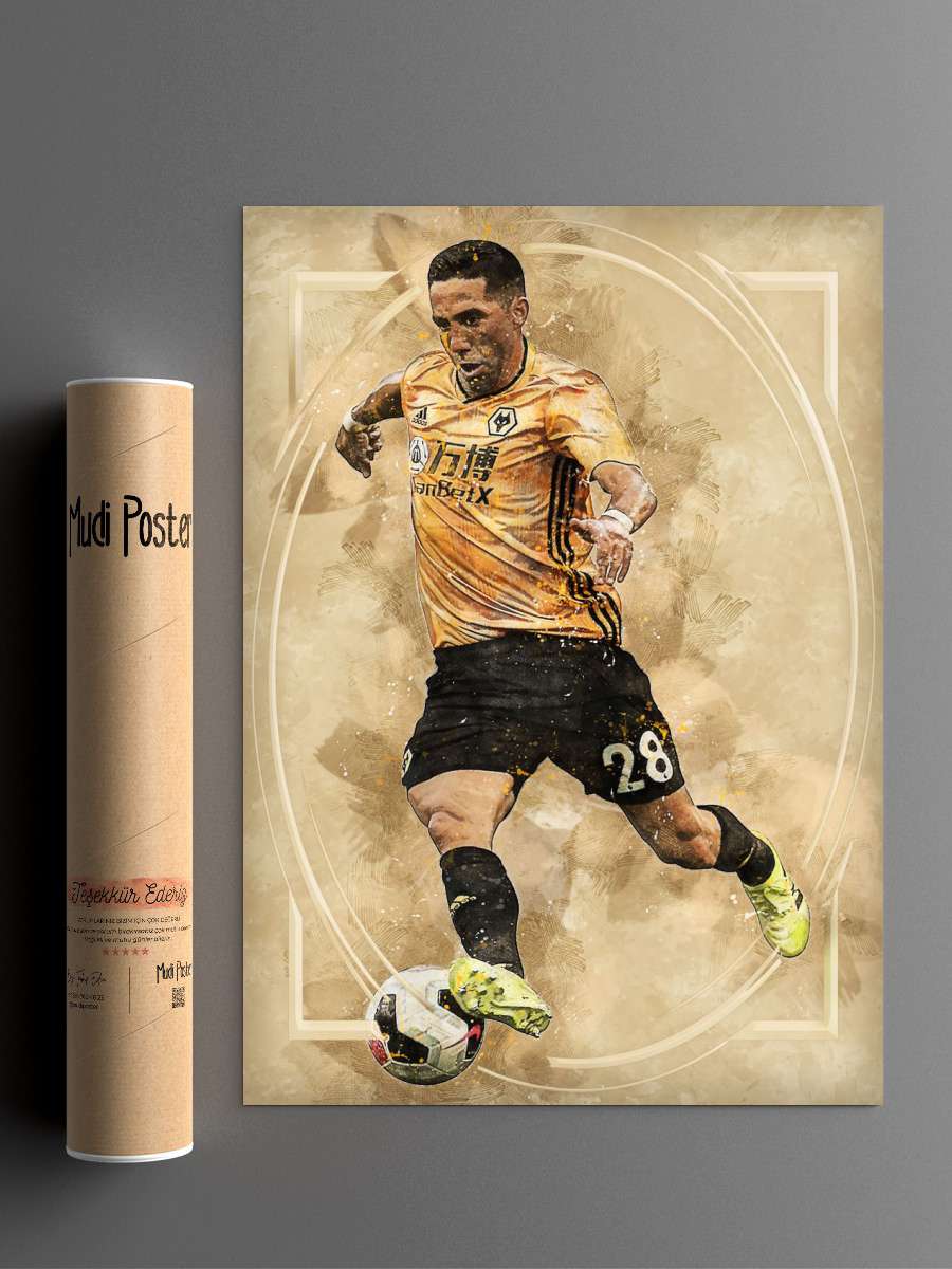 Joao Moutinho Futbol Poster Çerçevesiz Yüksek Kalite Futbolcu Duvar Poster