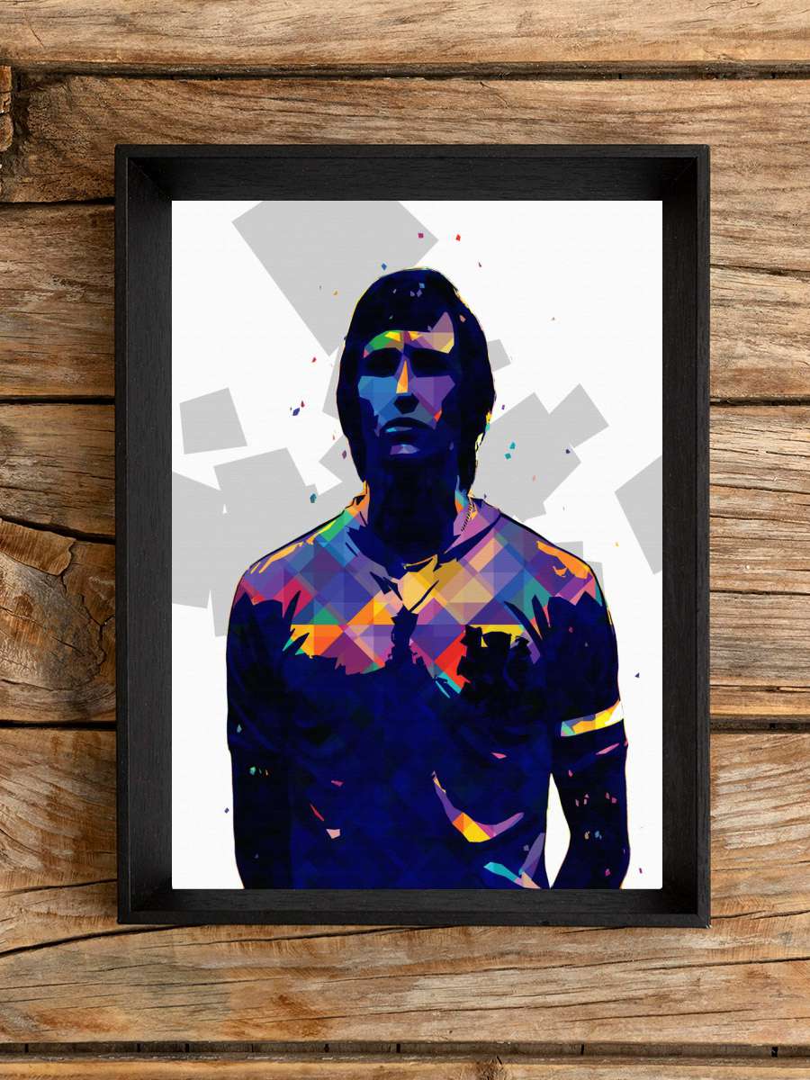 Johan Cruyff Futbol Poster Çerçevesiz Yüksek Kalite Futbolcu Duvar Poster