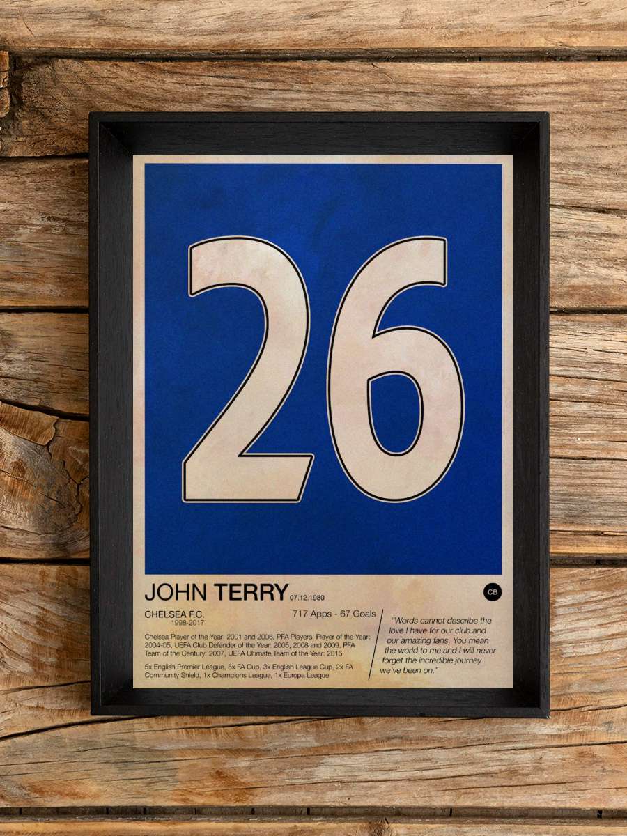 John Terry Futbol Poster Çerçevesiz Yüksek Kalite Futbolcu Duvar Poster