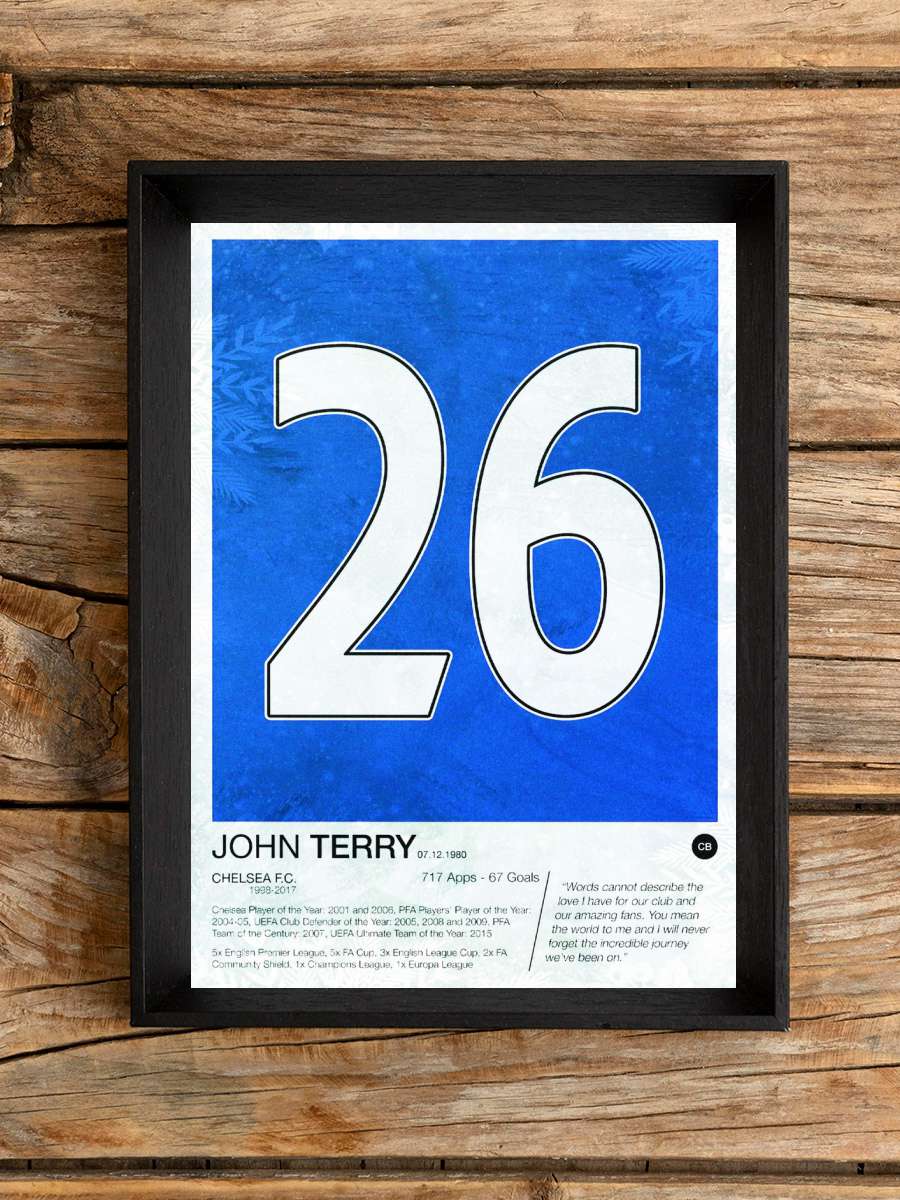 John Terry Futbol Poster Çerçevesiz Yüksek Kalite Futbolcu Duvar Poster