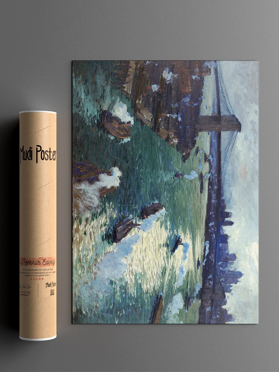 Jonas Lie Path of Gold Tablo Sanatsal Ünlü Ressam Poster Çerçevesiz Yüksek Kalite Poster