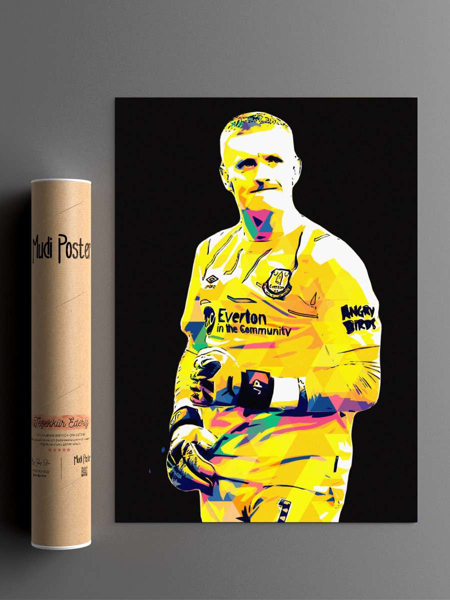 Jordan Pickford Futbol Poster Çerçevesiz Yüksek Kalite Futbolcu Duvar Poster
