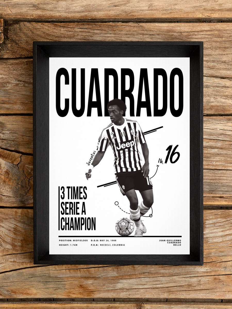 Juan Cuadrado 16 Futbol Poster Çerçevesiz Yüksek Kalite Futbolcu Duvar Poster