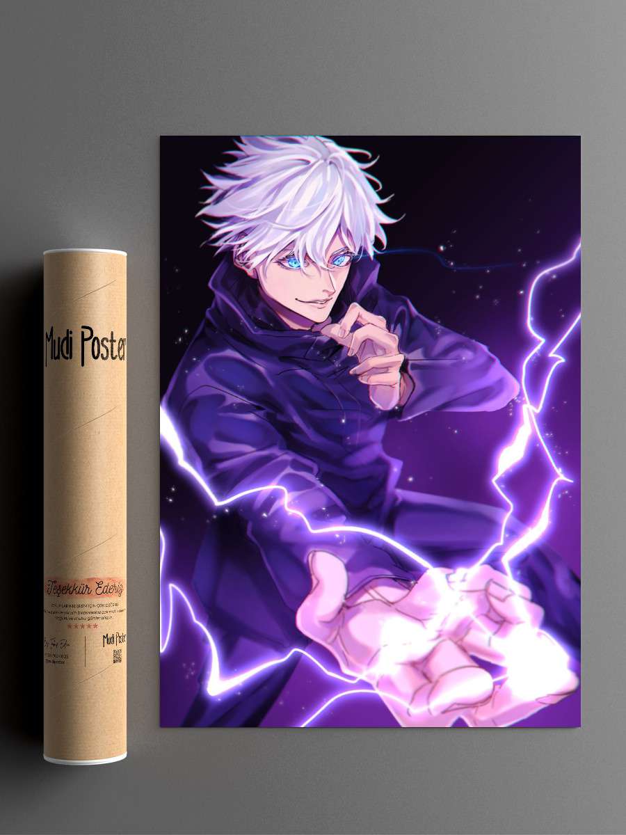 Jujutsu Kaisen Gojo Anime Poster Çerçevesiz Yüksek Kalite Anime Duvar Poster