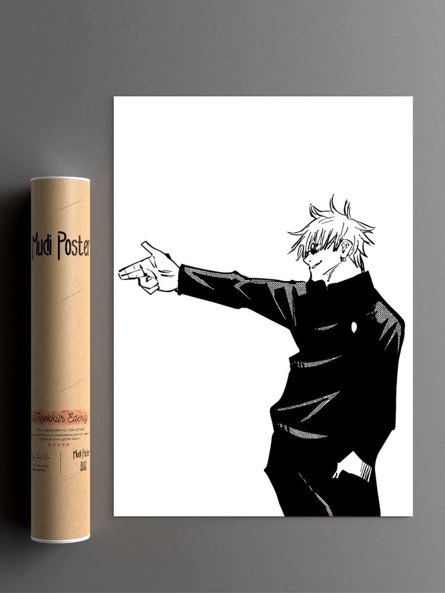 Jujutsu Kaisen Gojo Satoru Anime Poster Çerçevesiz Yüksek Kalite Anime Duvar Poster