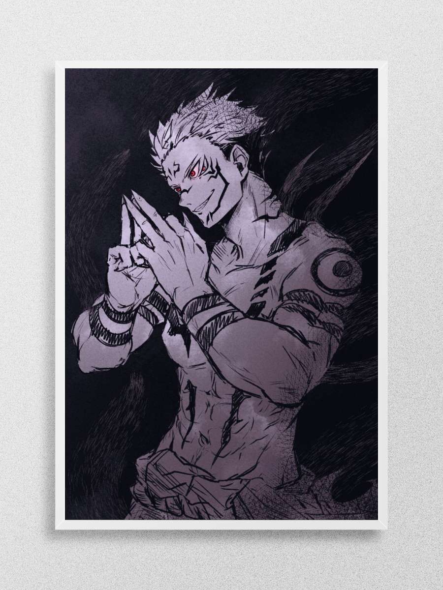Jujutsu Kaisen Sukuna Anime Poster Çerçevesiz Yüksek Kalite Anime Duvar Poster