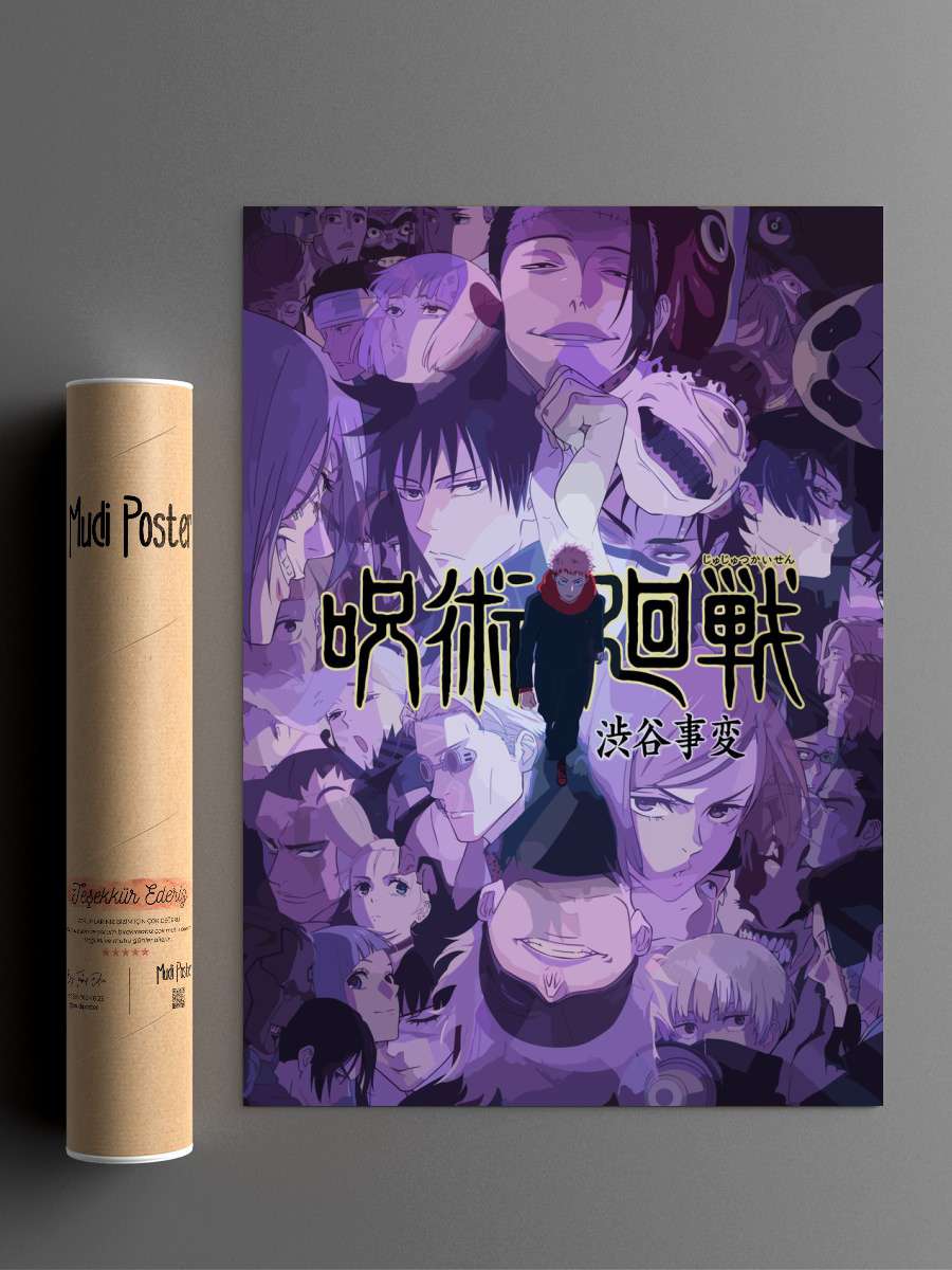 Jujutsu Kaisen Yuji Itador Anime Poster Çerçevesiz Yüksek Kalite Anime Duvar Poster