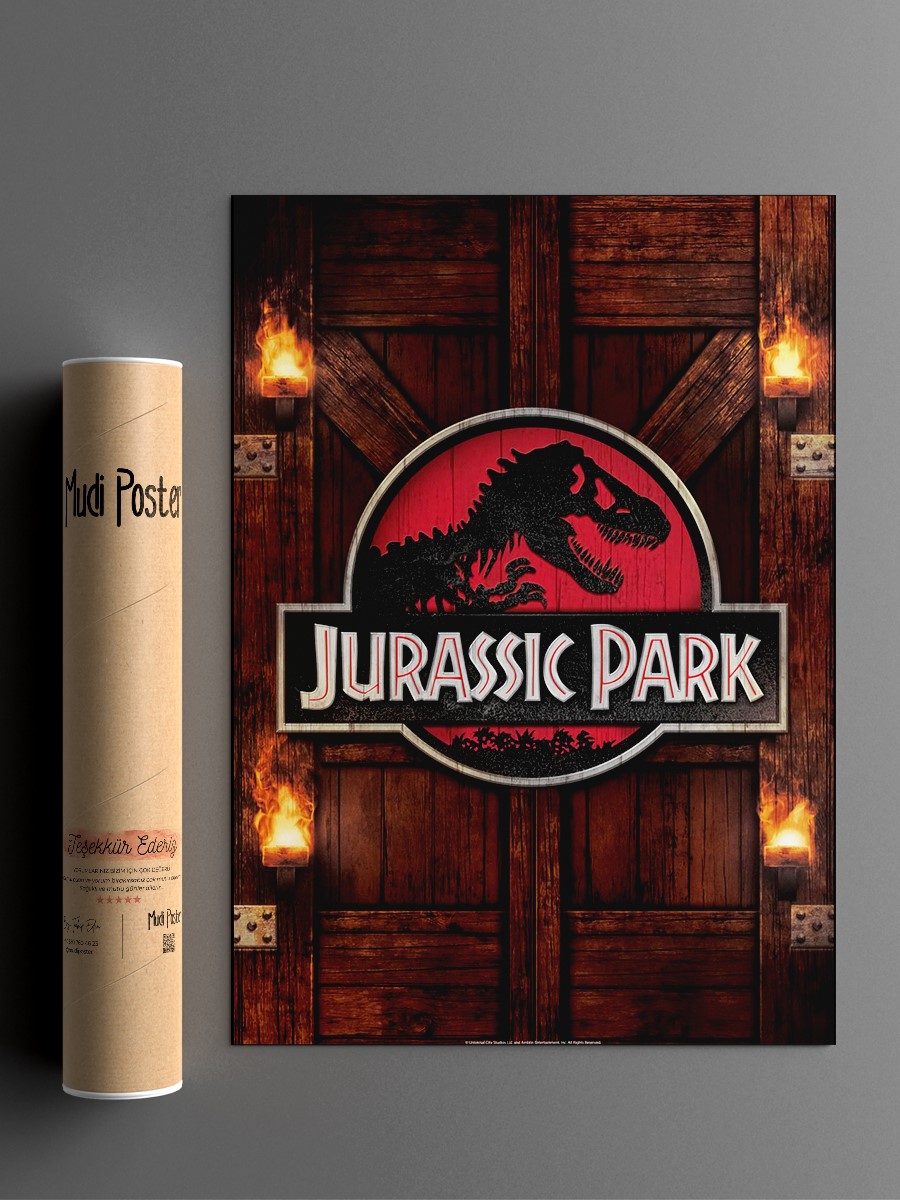 Jurassic Park Movie Art 3 Poster, Çerçevesiz Tv Film Poster