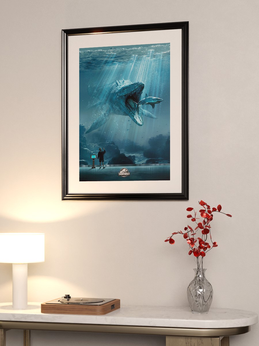 Jurassic World Key Art Poster, Çerçevesiz Tv Film Poster