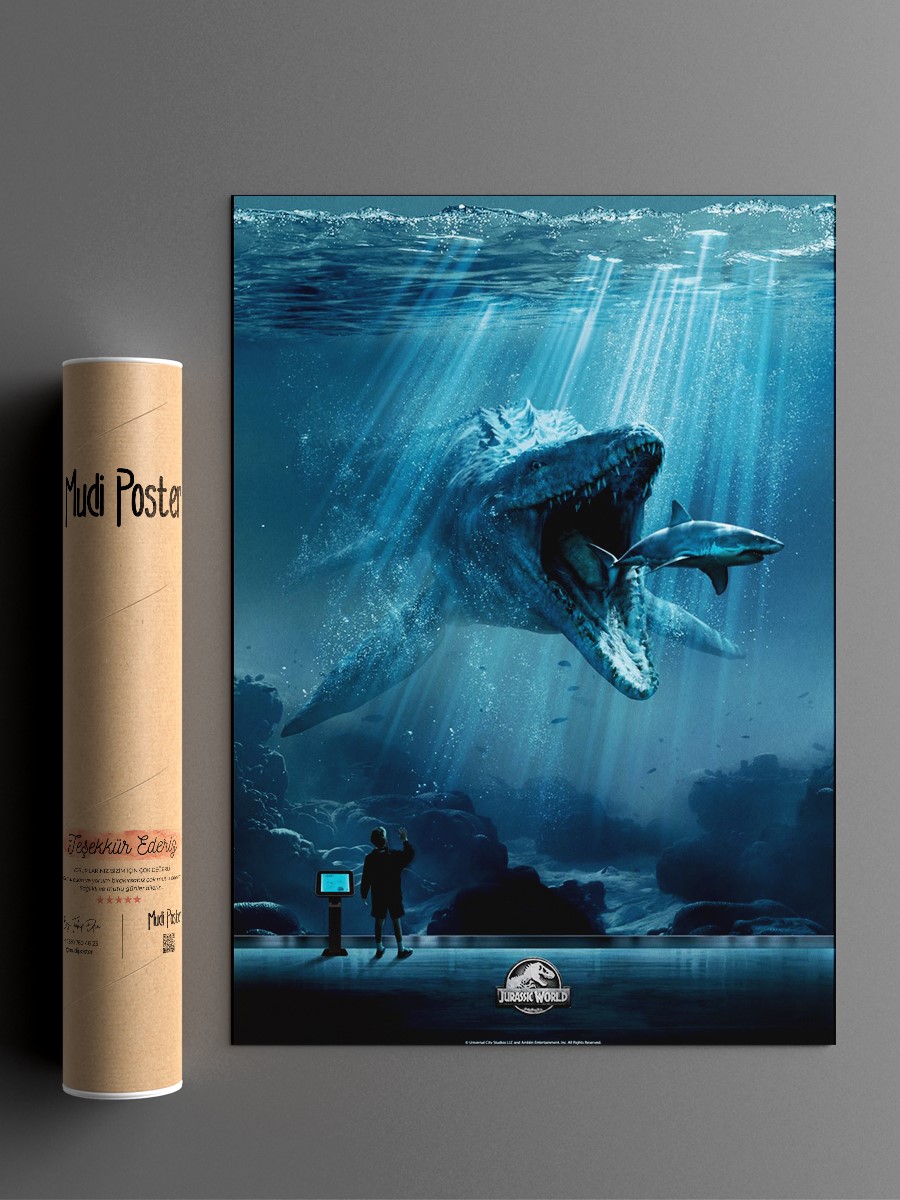 Jurassic World Key Art Poster, Çerçevesiz Tv Film Poster