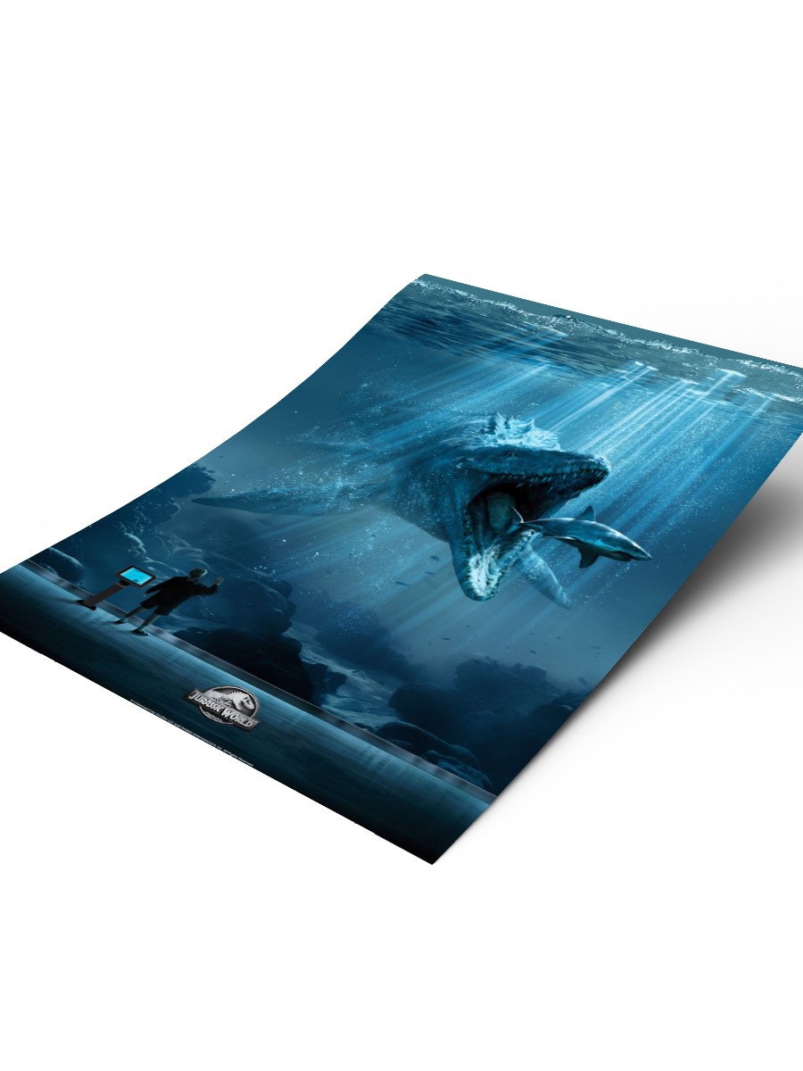 Jurassic World Key Art Poster, Çerçevesiz Tv Film Poster