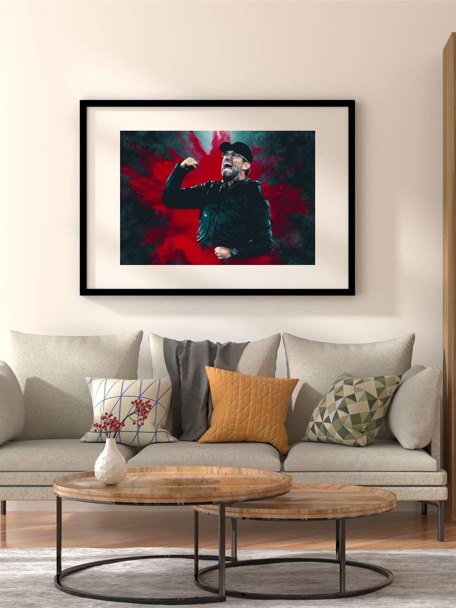 Jurgen Klopp Futbol Poster Çerçevesiz Yüksek Kalite Futbolcu Duvar Poster
