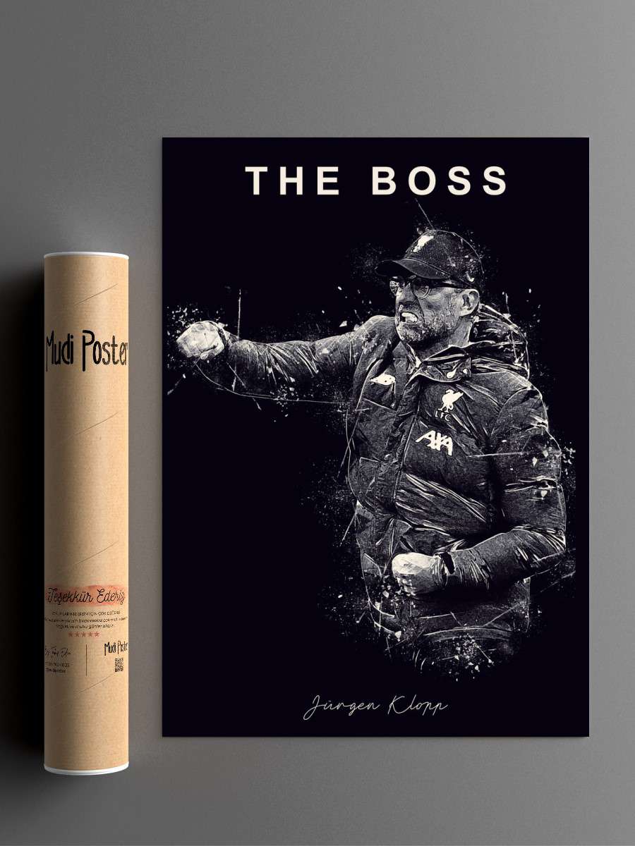Jurgen Klopp Futbol Poster Çerçevesiz Yüksek Kalite Futbolcu Duvar Poster