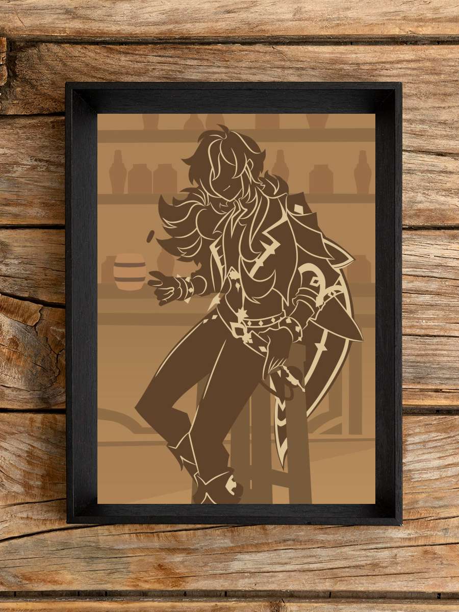 Kaeya Genshin Impact Anime Poster Çerçevesiz Yüksek Kalite Anime Duvar Poster