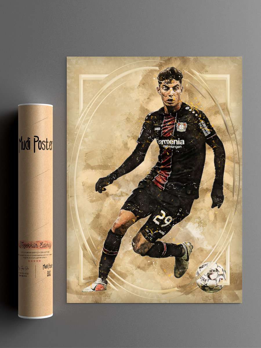 Kai Havertz Futbol Poster Çerçevesiz Yüksek Kalite Futbolcu Duvar Poster