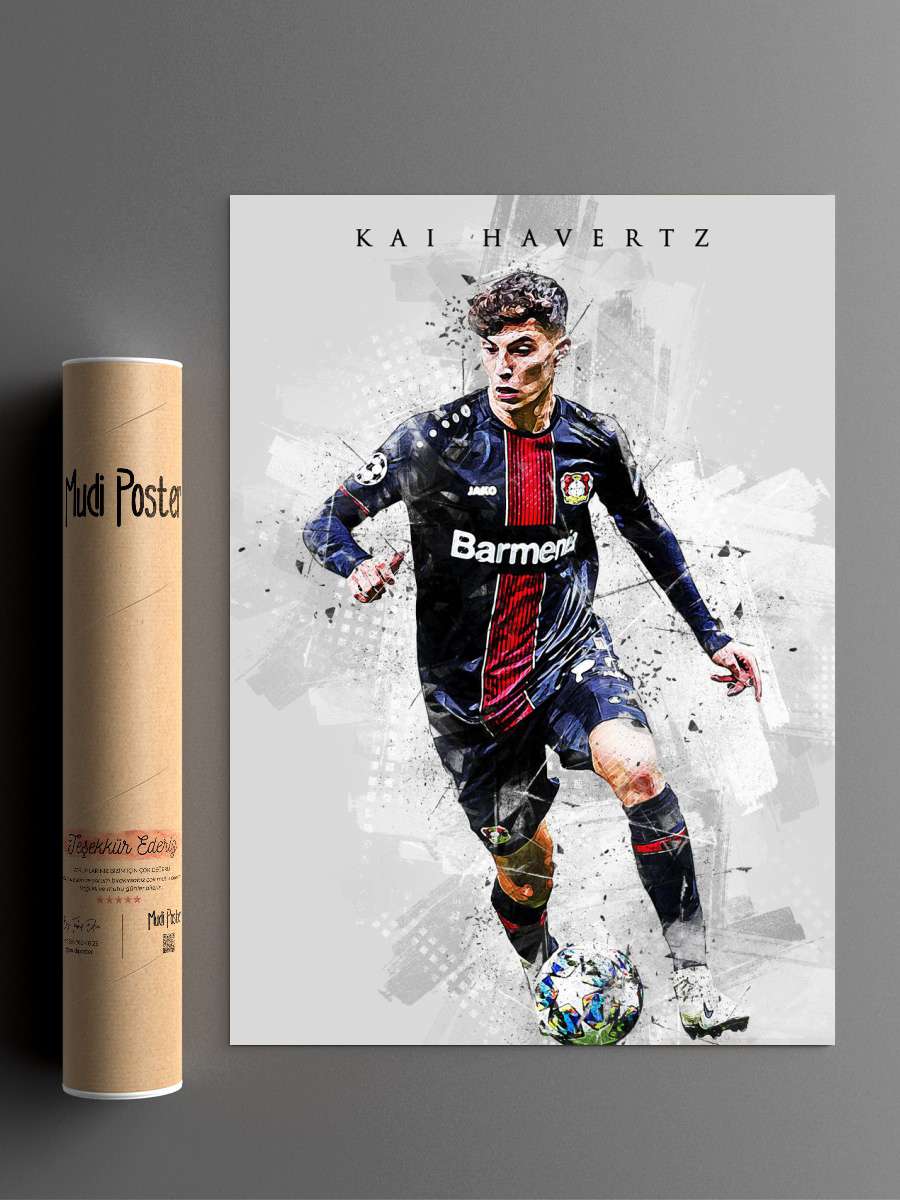 Kai Havertz Futbol Poster Çerçevesiz Yüksek Kalite Futbolcu Duvar Poster
