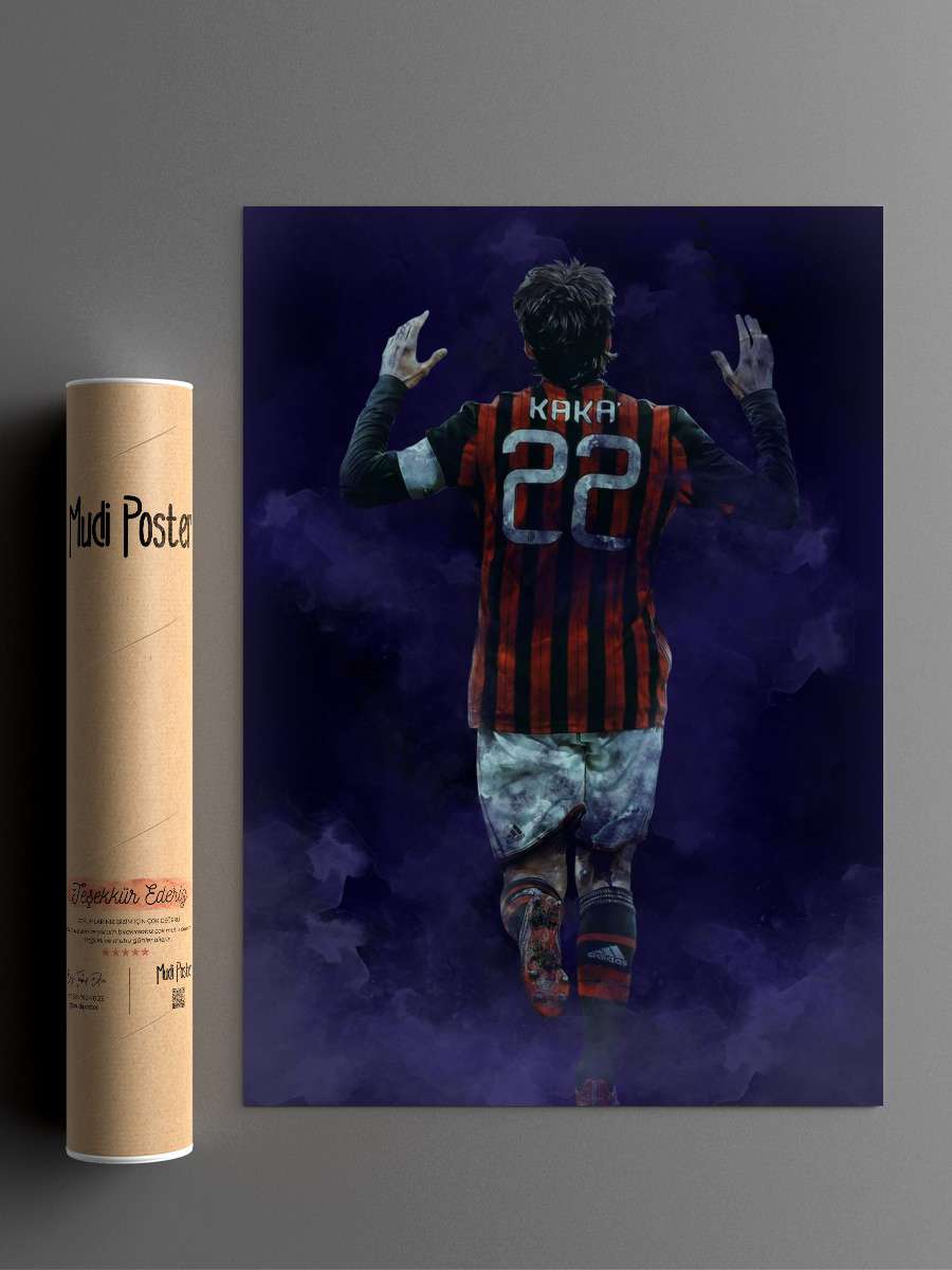 Kaka Futbol Poster Çerçevesiz Yüksek Kalite Futbolcu Duvar Poster