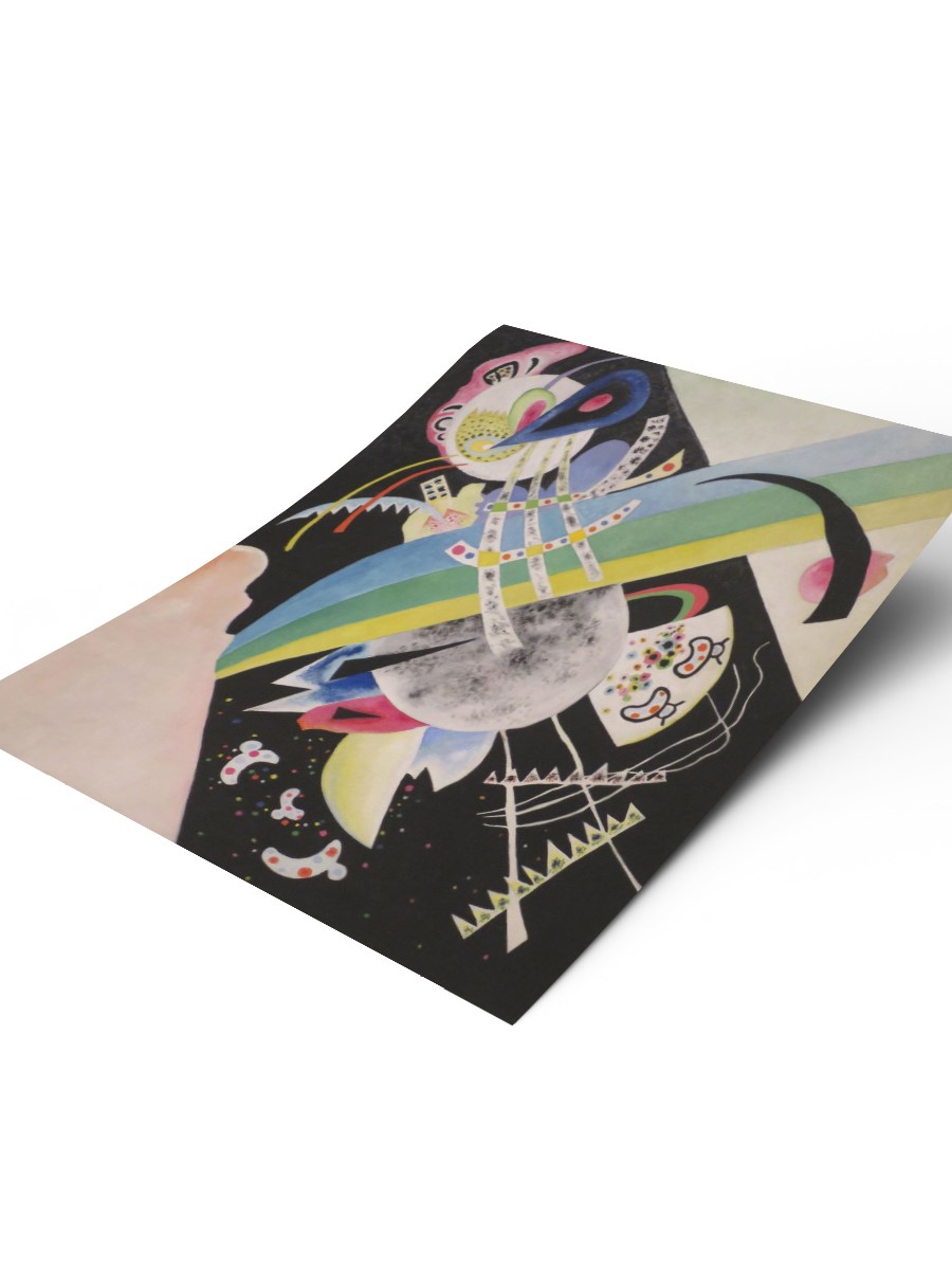 Kandinsky Circle on Black Tablo Sanatsal Ünlü Ressam Poster Çerçevesiz Yüksek Kalite Poster