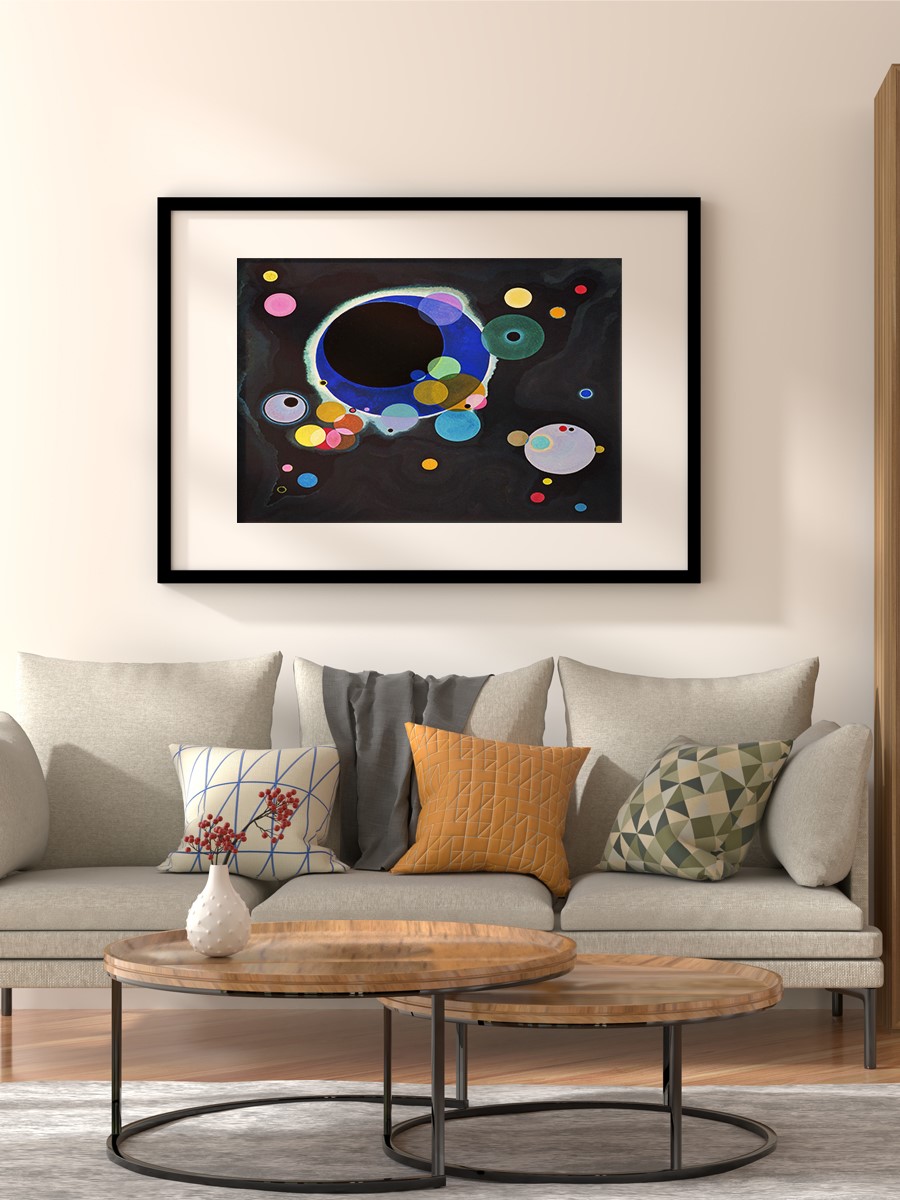 Kandinsky Circles Tablo Sanatsal Ünlü Ressam Poster Çerçevesiz Yüksek Kalite Poster