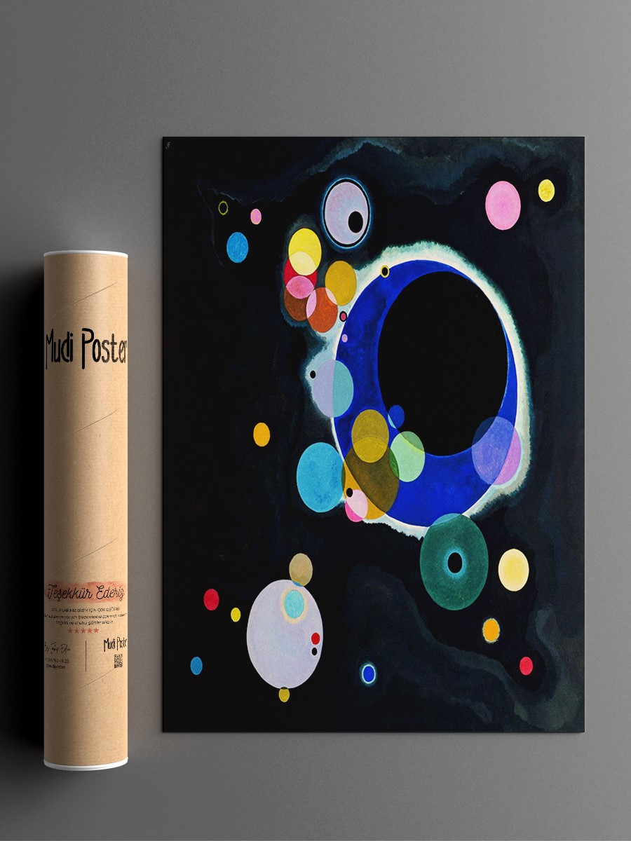 Kandinsky Circles Tablo Sanatsal Ünlü Ressam Poster Çerçevesiz Yüksek Kalite Poster