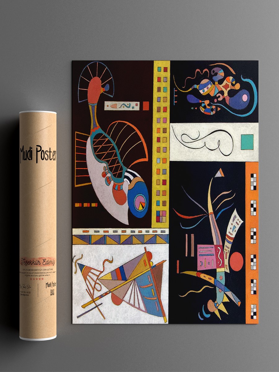 Kandinsky Community Tablo Sanatsal Ünlü Ressam Poster Çerçevesiz Yüksek Kalite Poster