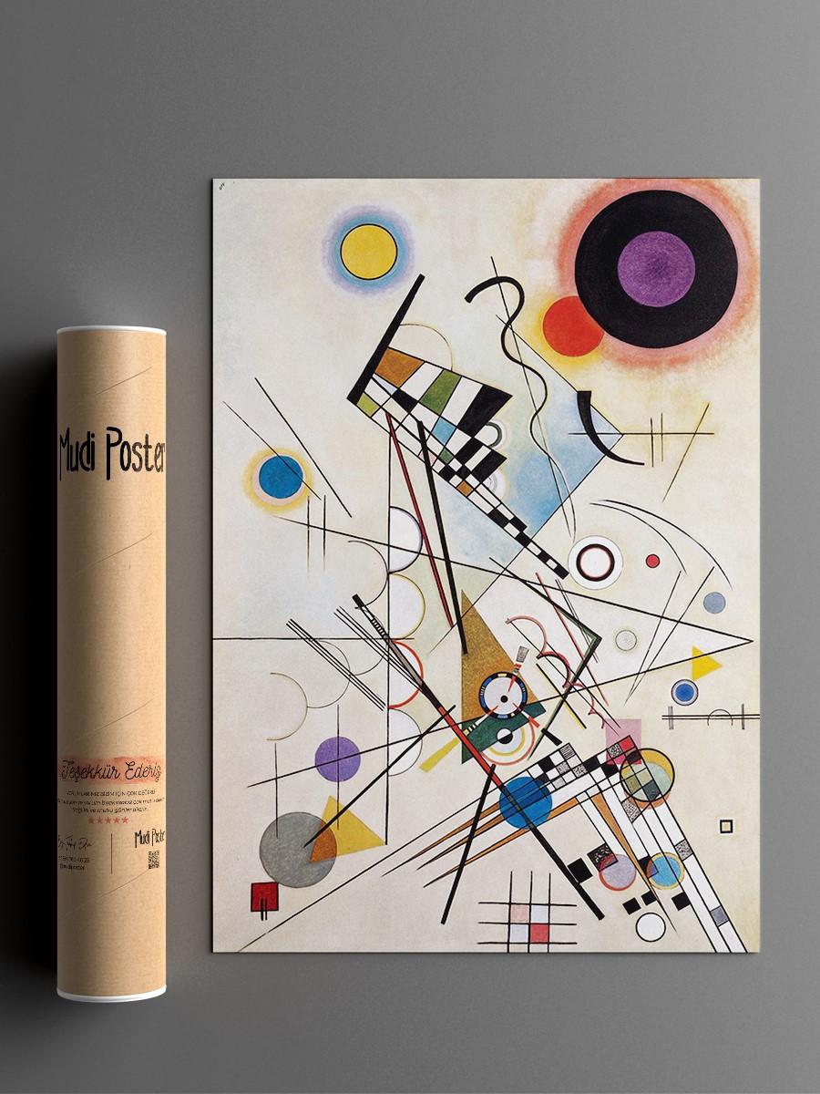 Kandinsky Composition VIII Tablo Sanatsal Ünlü Ressam Poster Çerçevesiz Yüksek Kalite Poster