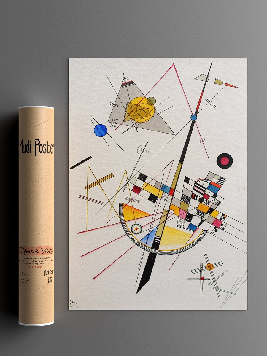 Kandinsky Delicate Tension Tablo Sanatsal Ünlü Ressam Poster Çerçevesiz Yüksek Kalite Poster