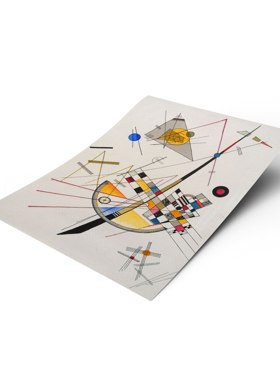 Kandinsky Delicate Tension Tablo Sanatsal Ünlü Ressam Poster Çerçevesiz Yüksek Kalite Poster