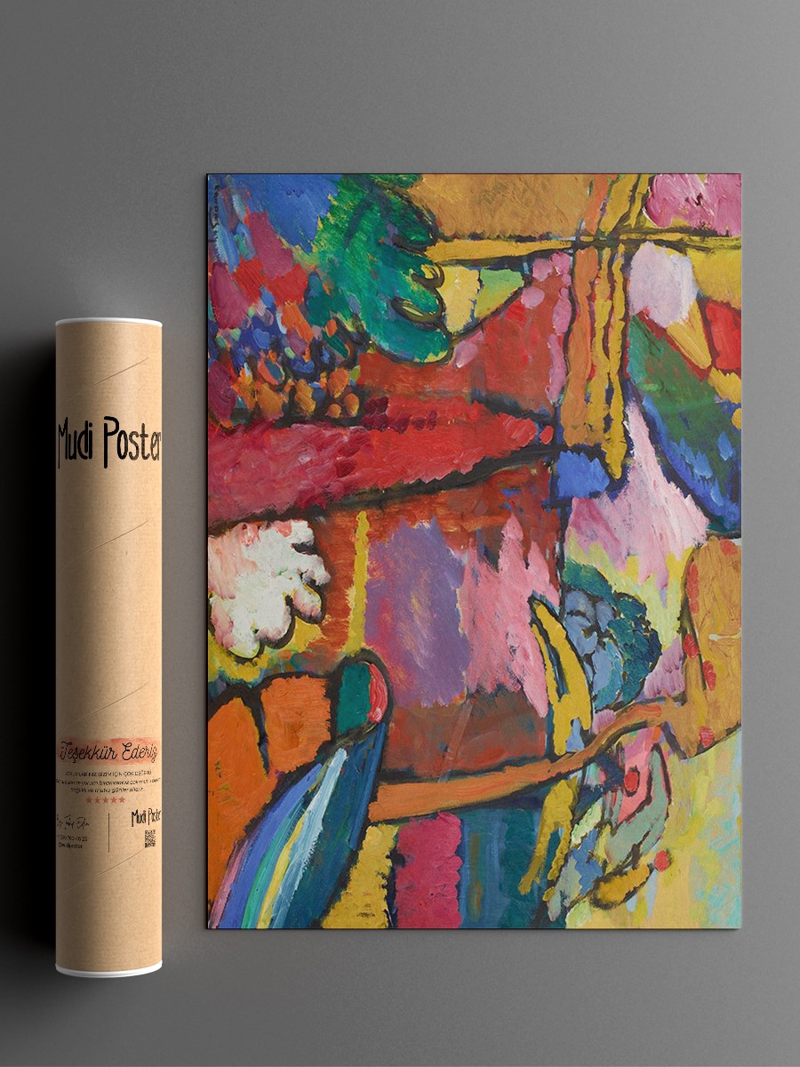 Kandinsky Improvisation V Tablo Sanatsal Ünlü Ressam Poster Çerçevesiz Yüksek Kalite Poster