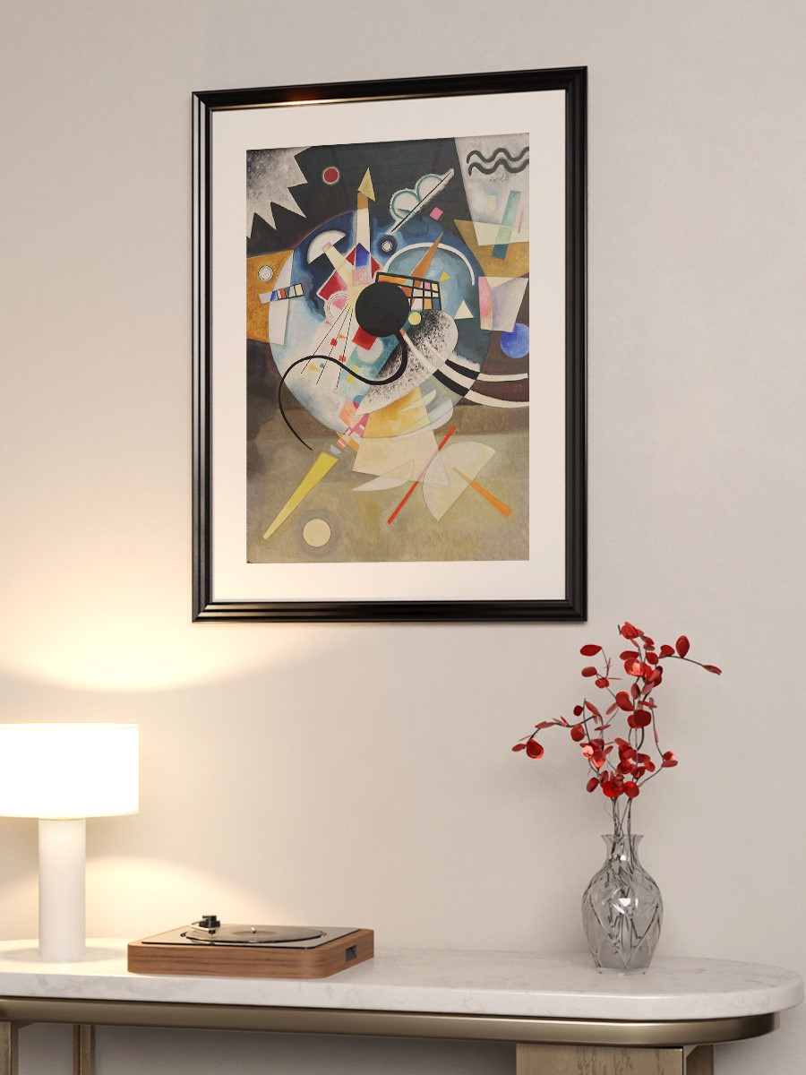 Kandinsky One Center Tablo Sanatsal Ünlü Ressam Poster Çerçevesiz Yüksek Kalite Poster