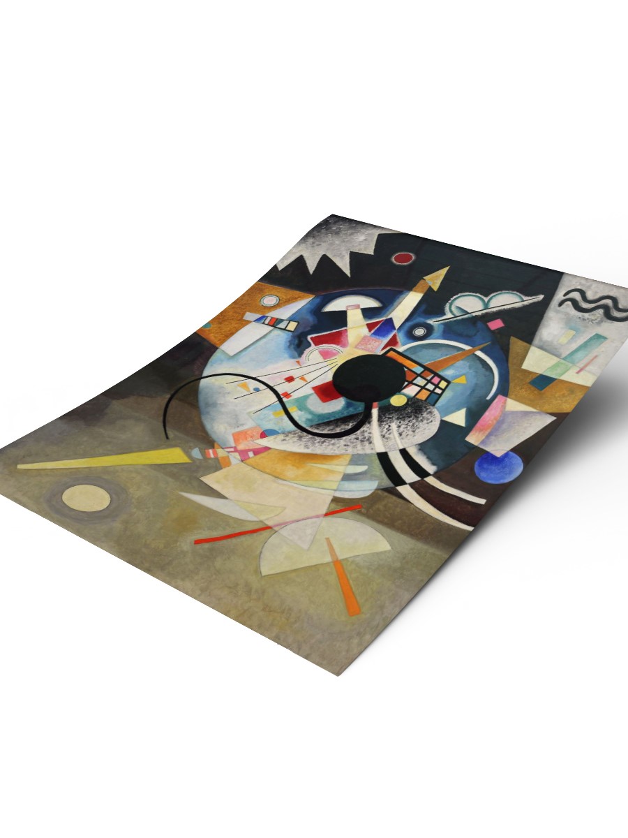 Kandinsky One Center Tablo Sanatsal Ünlü Ressam Poster Çerçevesiz Yüksek Kalite Poster