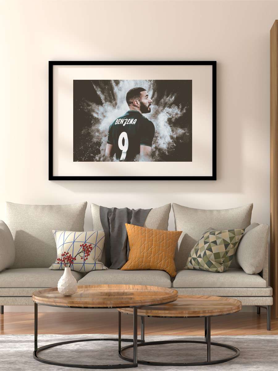 Karim Benzema Futbol Poster Çerçevesiz Yüksek Kalite Futbolcu Duvar Poster