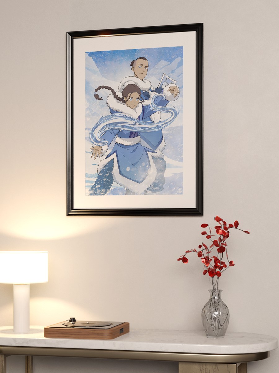 Katara & Sokka Anime Poster Çerçevesiz Yüksek Kalite Anime Duvar Poster