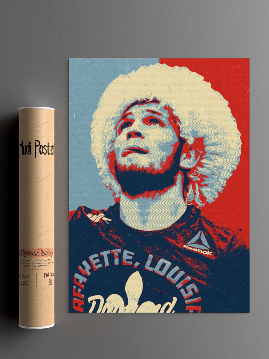 Khabib wig style Futbol Poster Çerçevesiz Yüksek Kalite Futbolcu Duvar Poster