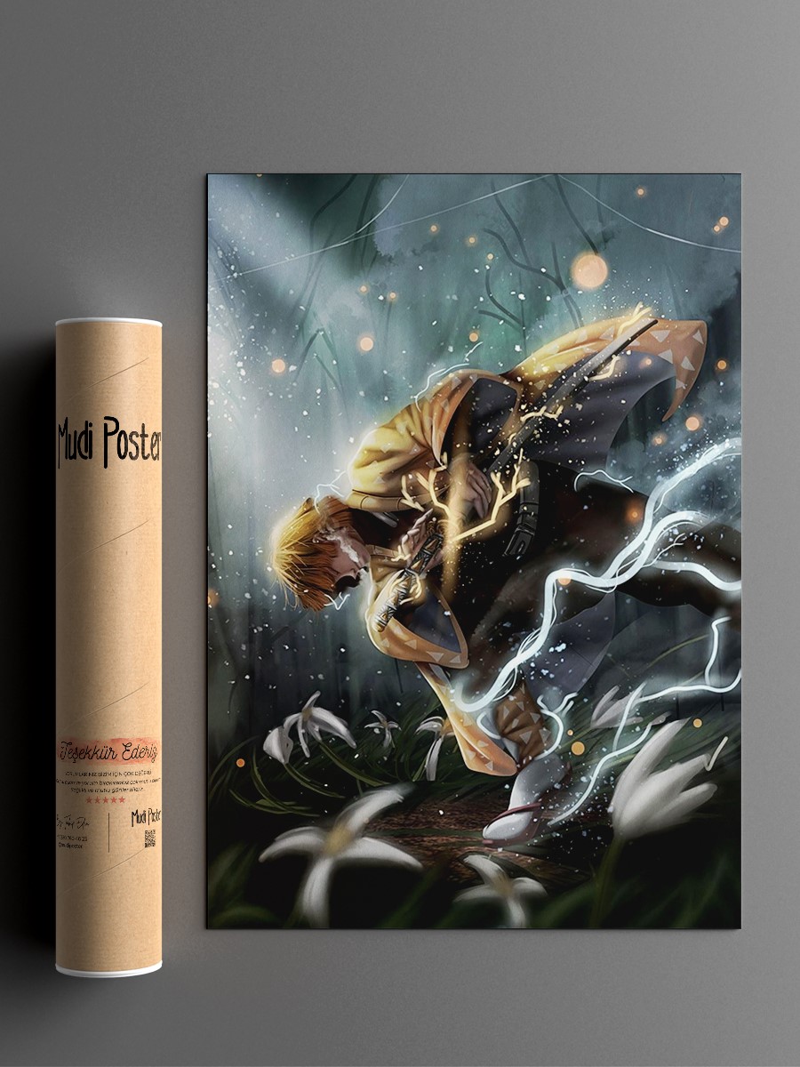 Kimetsu No Yaiba Anime Poster Çerçevesiz Yüksek Kalite Anime Duvar Poster