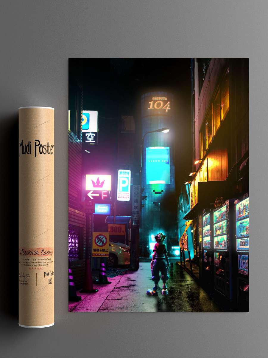 Kingdom Hearts Shibuya Anime Poster Çerçevesiz Yüksek Kalite Anime Duvar Poster