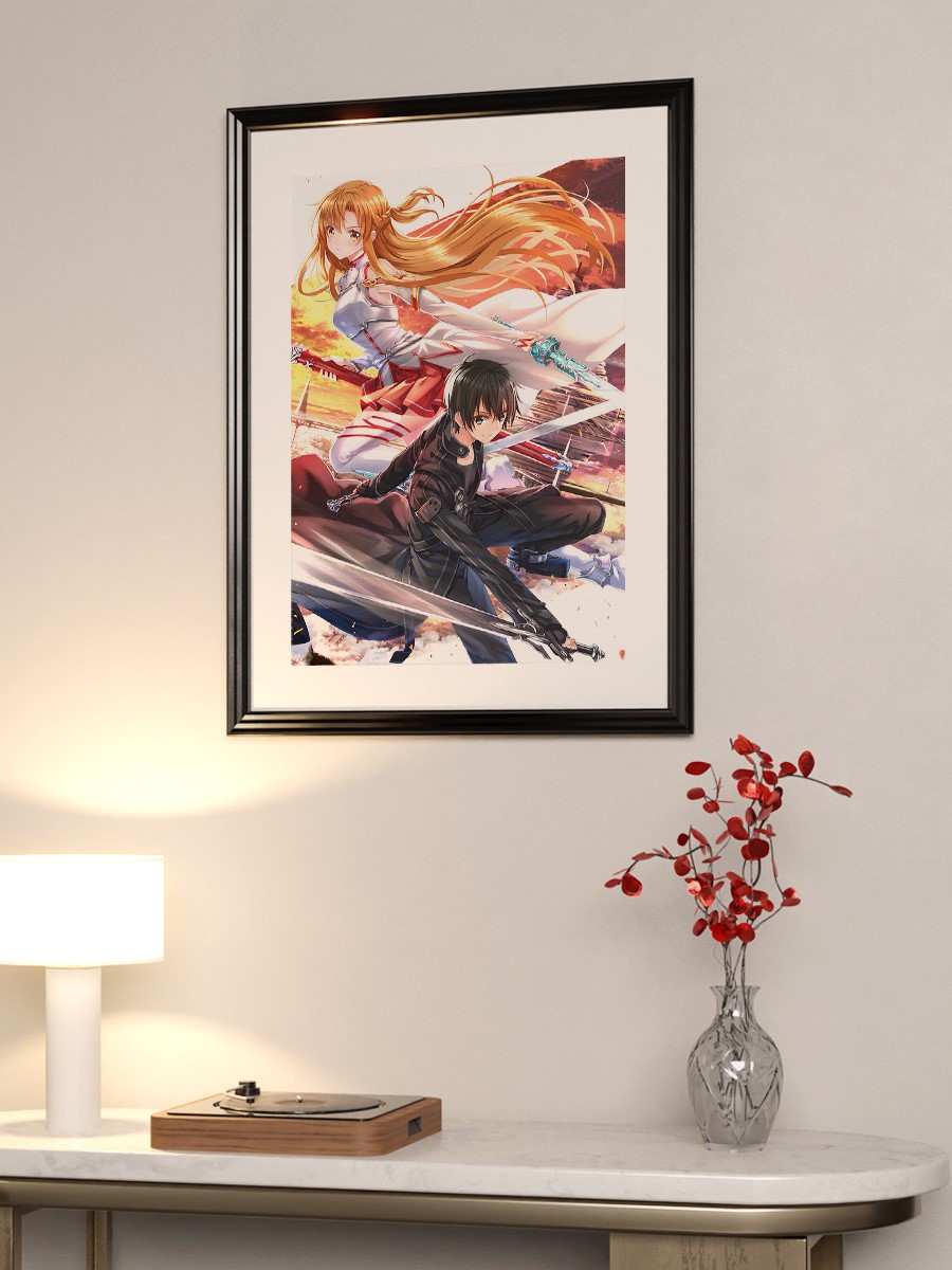 Kirito Sword Art Online Anime Poster Çerçevesiz Yüksek Kalite Anime Duvar Poster