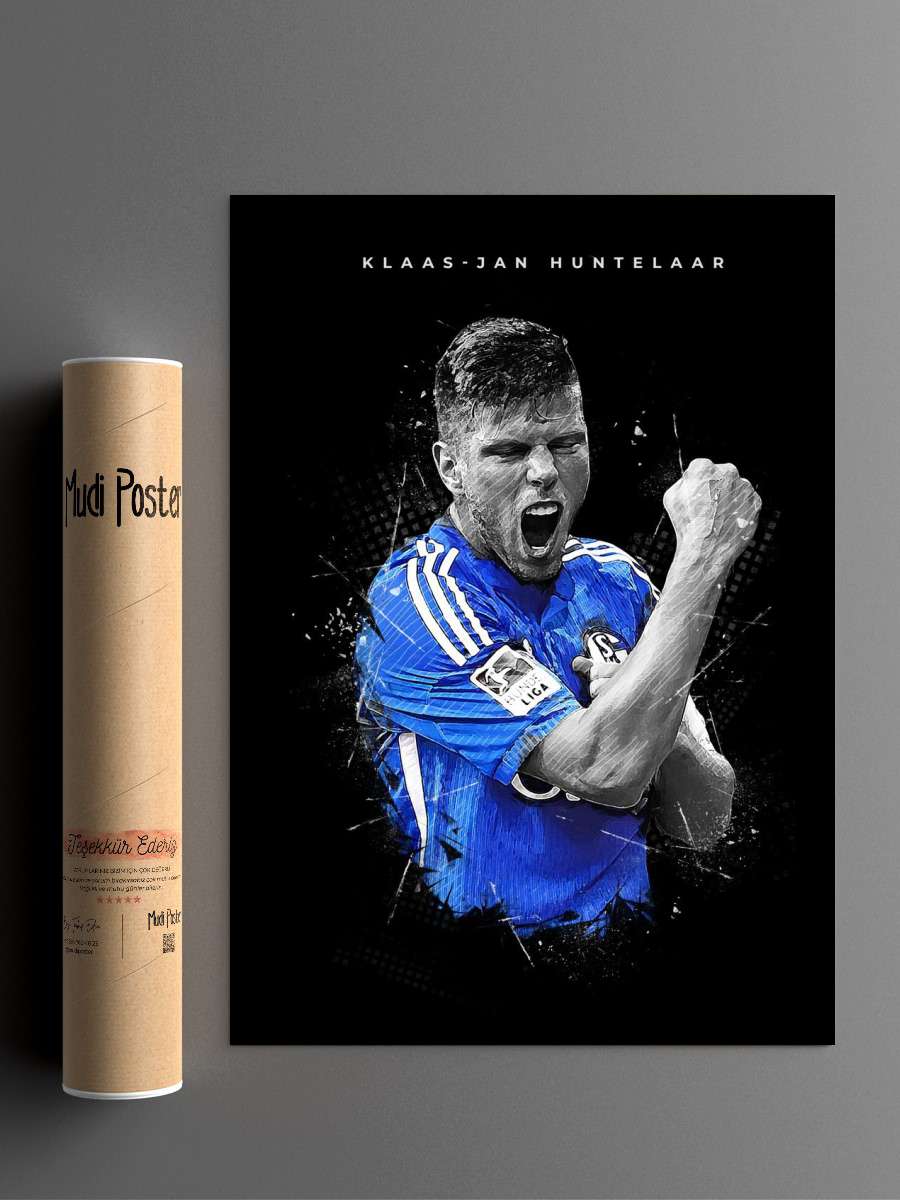 Klaas Jan Huntelaar Futbol Poster Çerçevesiz Yüksek Kalite Futbolcu Duvar Poster