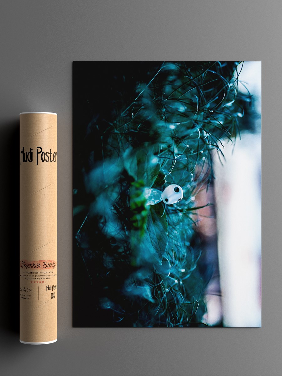 Kodama Mononoke Yokai Anime Poster Çerçevesiz Yüksek Kalite Anime Duvar Poster