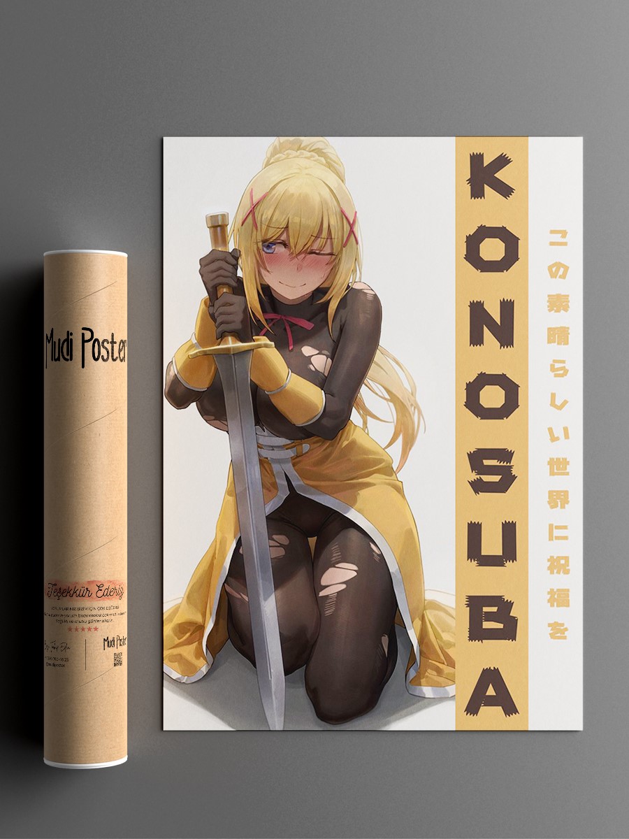 Kono Subarashii Darkness Anime Poster Çerçevesiz Yüksek Kalite Anime Duvar Poster