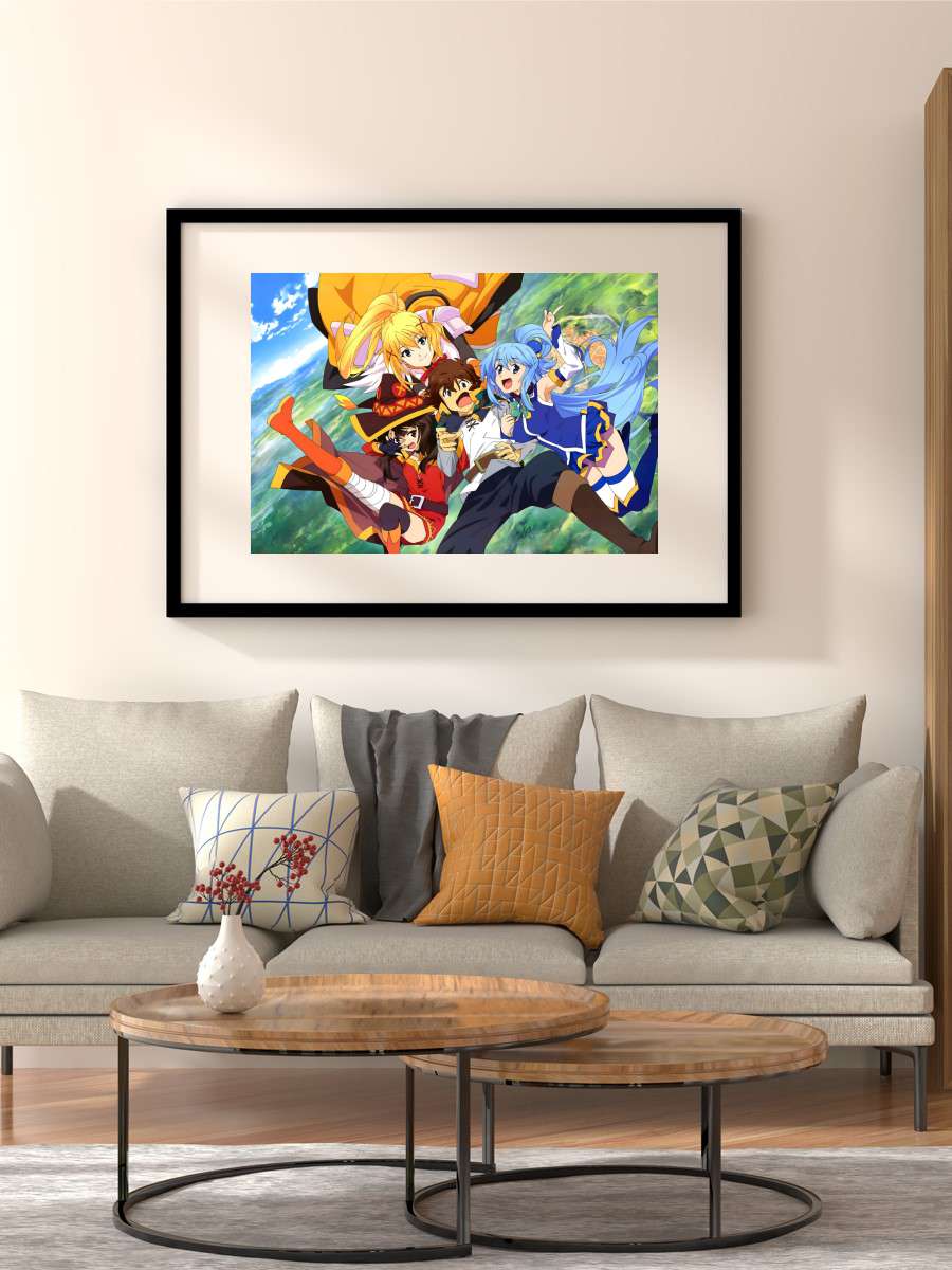 konosuba Anime Poster Çerçevesiz Yüksek Kalite Anime Duvar Poster