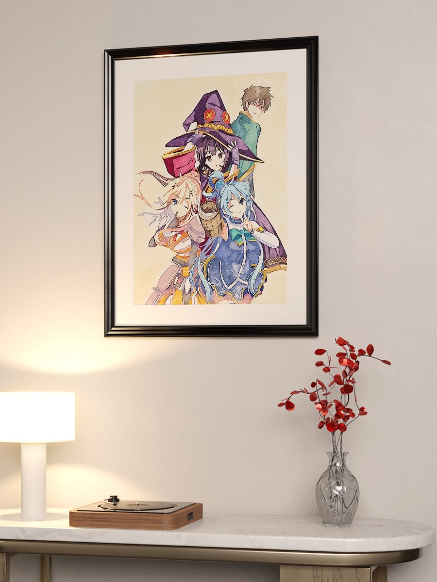 Konosuba Anime Poster Çerçevesiz Yüksek Kalite Anime Duvar Poster