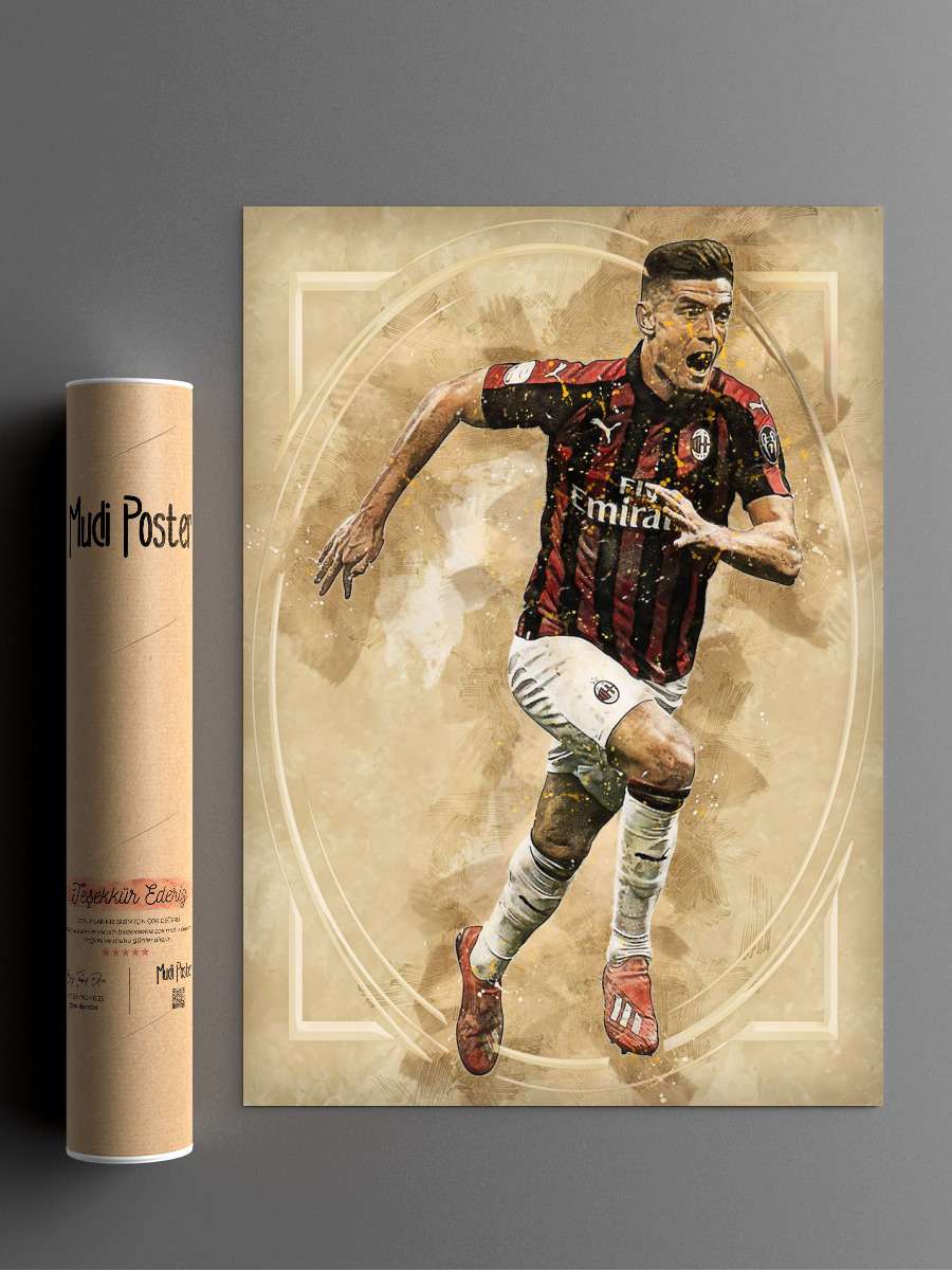 Krzysztof Piatek Futbol Poster Çerçevesiz Yüksek Kalite Futbolcu Duvar Poster