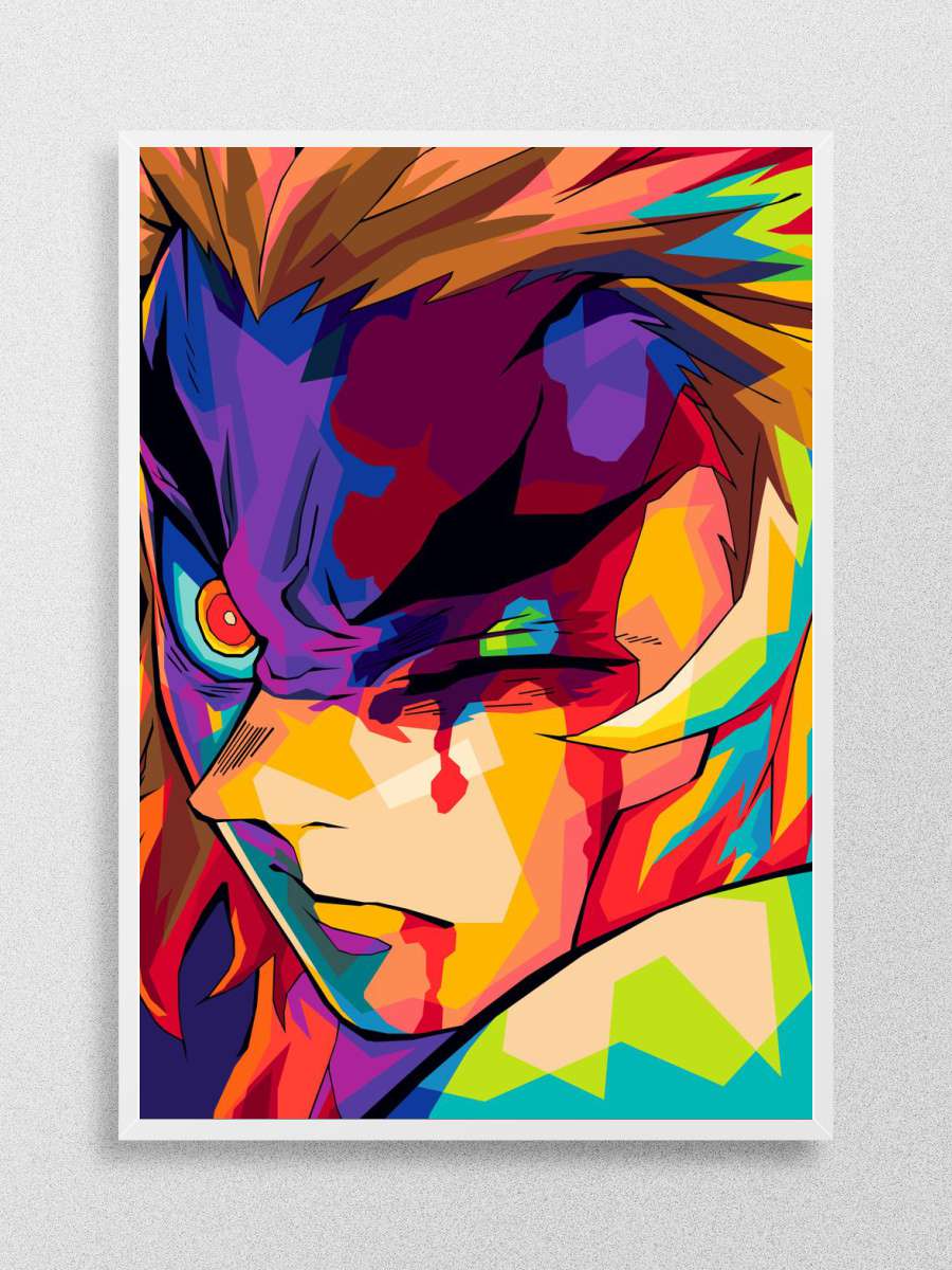 Kyojuro Rengoku pop art Anime Poster Çerçevesiz Yüksek Kalite Anime Duvar Poster
