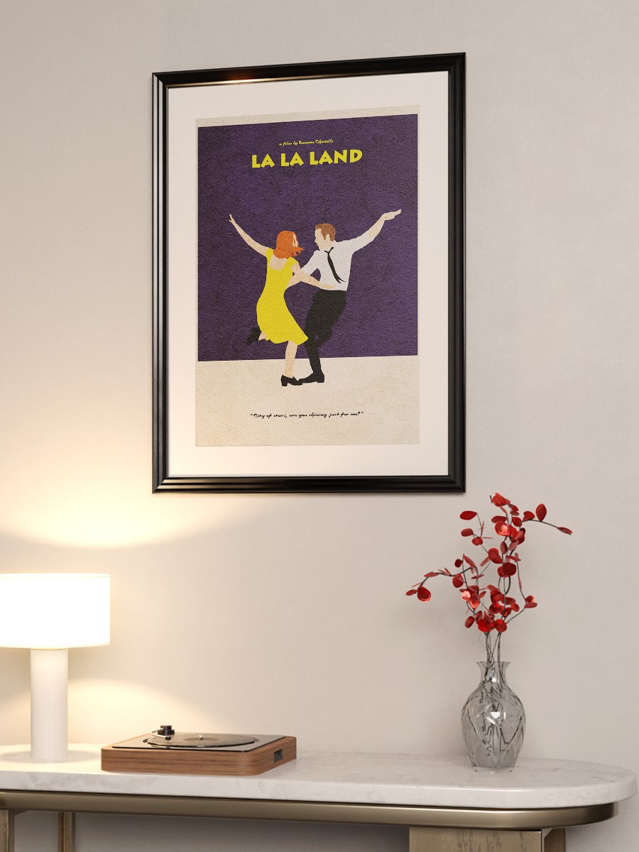 La La Land Minimal Poster Poster, Çerçevesiz Tv Film Poster