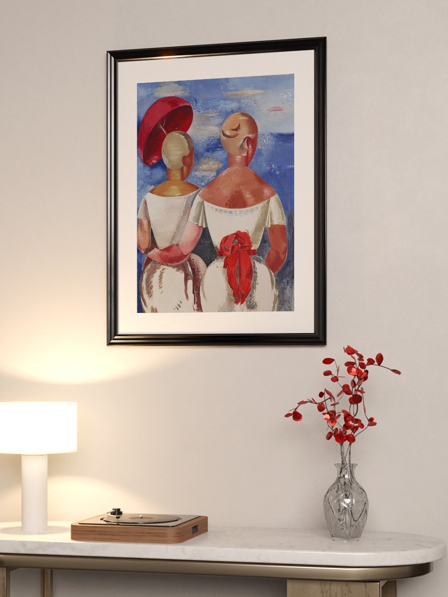 Ladies at the Seashore Tablo Sanatsal Ünlü Ressam Poster Çerçevesiz Yüksek Kalite Poster