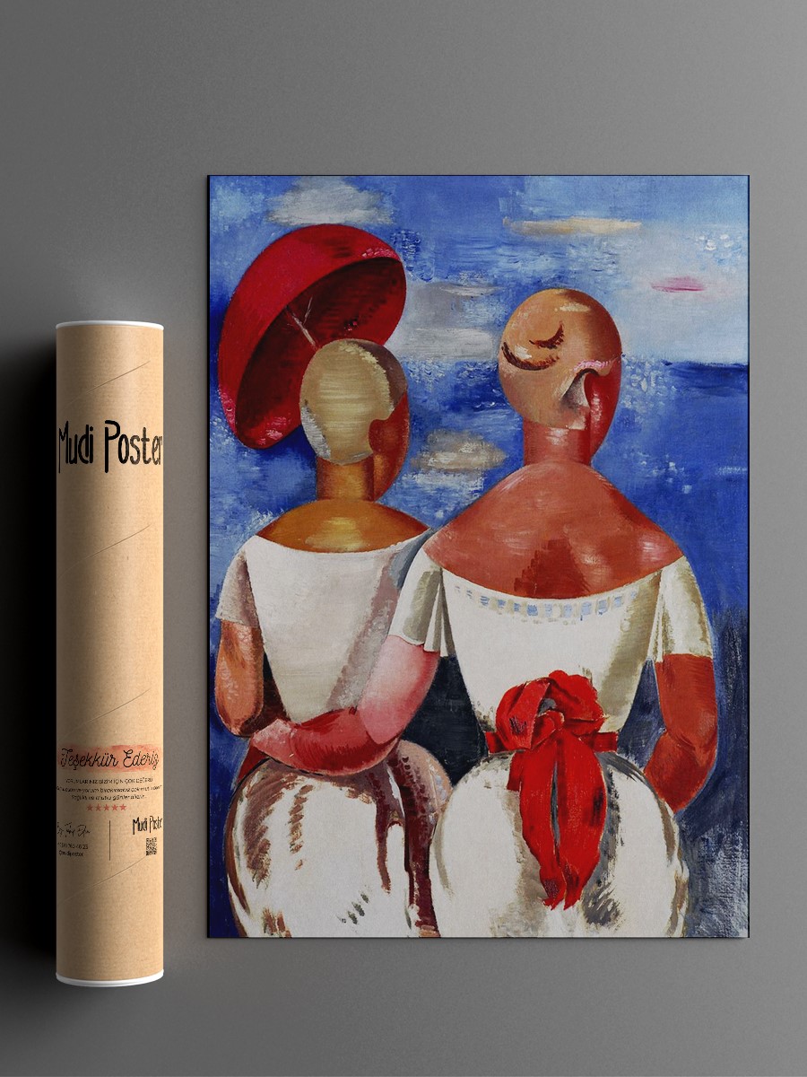 Ladies at the Seashore Tablo Sanatsal Ünlü Ressam Poster Çerçevesiz Yüksek Kalite Poster