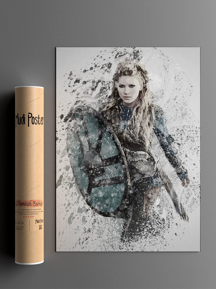 Lagertha (Vikings) Poster, Çerçevesiz Tv Film Poster